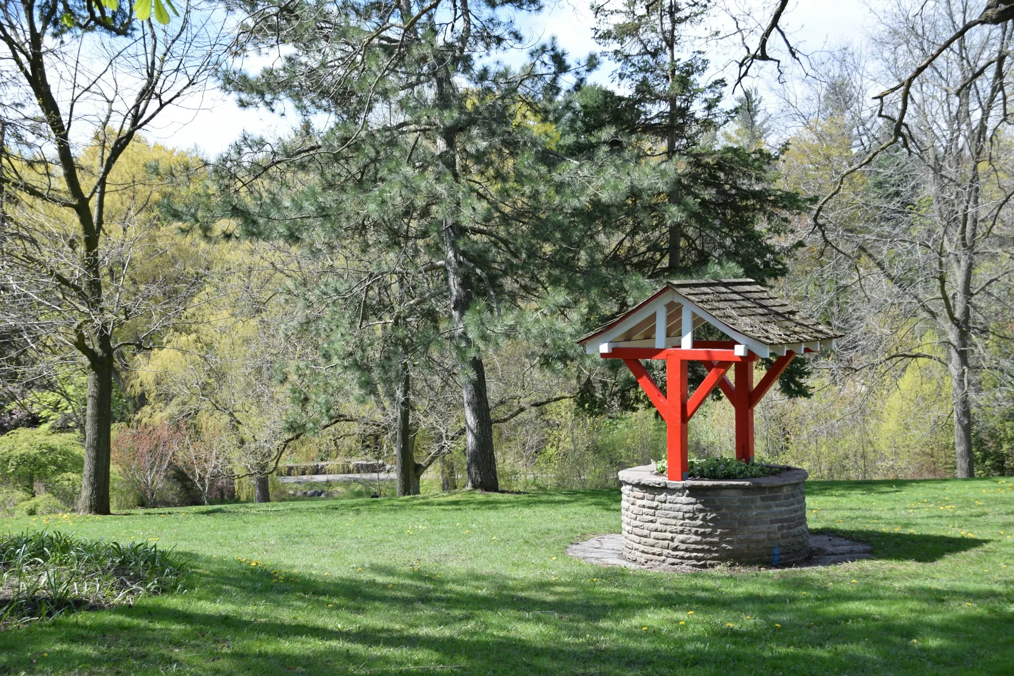 Well Water Filtration & Treatment in Aliso Viejo, CA Red-roofed water well in a grassy park